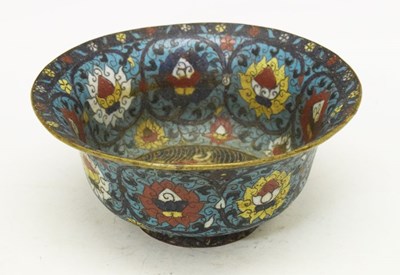 Lot 183 - Antique Chinese cloisonne enamel bowl