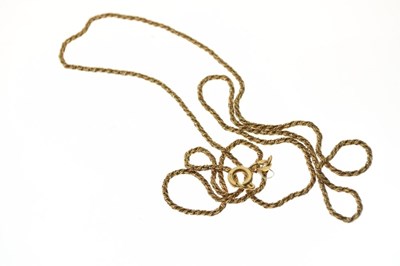 Lot 62 - Yellow metal fancy-link chain, stamped '750'
