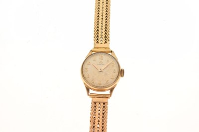 Lot 109 - Omega - Lady's 9ct gold dress watch
