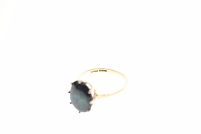 Lot 18 - Black opal ring
