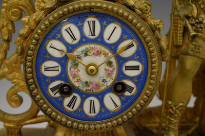 Lot 351 - 19th Century French gilt metal mantel clock