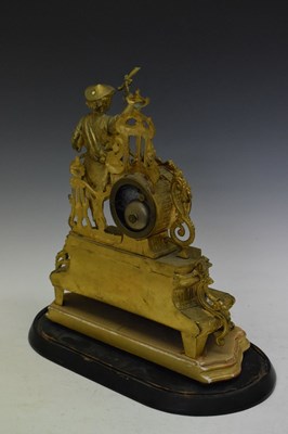 Lot 351 - 19th Century French gilt metal mantel clock