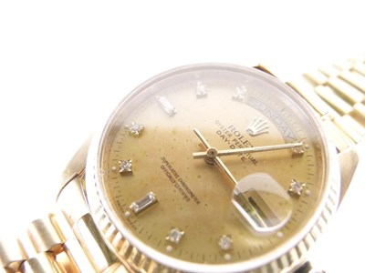 Lot 63 - Rolex - Gentleman's Oyster Perpetual Day-Date 18ct gold wristwatch