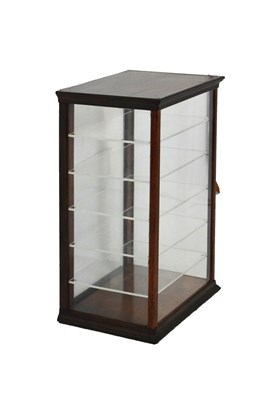 Lot 535 - Glass and mahogany framed countertop display cabinet