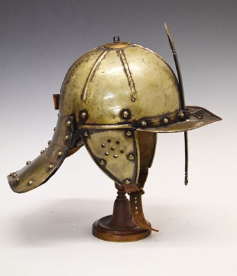 Lot 441 - Good copy of a Cromwellian period 'Lobster Tail' helmet