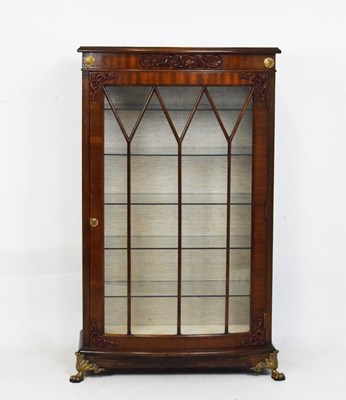 Lot 675 - Early 20th Century mahogany bowfront display cabinet