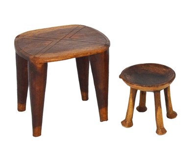 Lot 689 - Two African stools