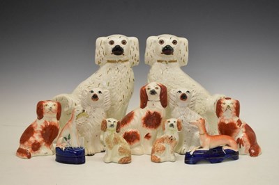 Lot 648 - Group of Staffordshire dogs