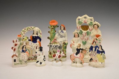 Lot 651 - Group of Staffordshire figures