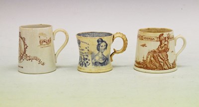 Lot 345 - Three commemorative mugs