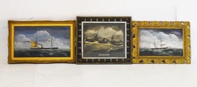 Lot 613 - Sailing ship oils and watercolour