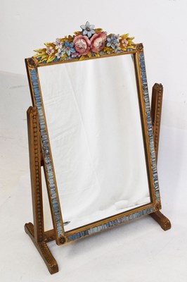 Lot 555 - Italian Barbola-style swing dressing mirror