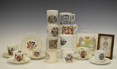 Lot 677 - Quantity of Victorian and Commemorative ceramics