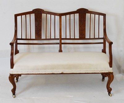 Lot 545 - Late Victorian two-seater salon or parlour settee