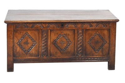 Lot 560 - 17th Century carved oak coffer