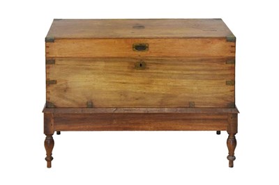 Lot 477 - Campaign chest on stand