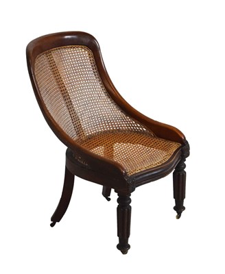 Lot 498 - 19th Century library bergere chair