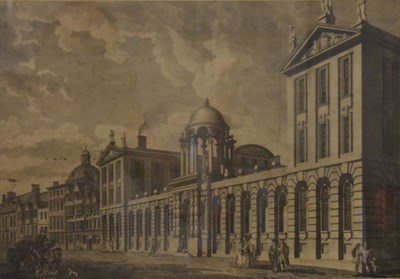 Lot 699 - 18th Century English School - Engraving -  Queen's College, Oxford