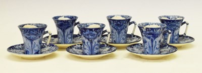 Lot 241 - Six Moorcroft Macintyre cups and saucers