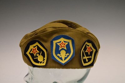 Lot 101 - Soviet military caps and other