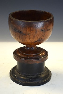 Lot 333 - Oak goblet, by repute made from fragment of HMS Victory