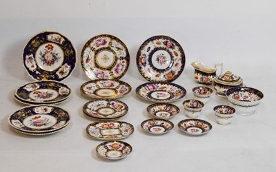 Lot 338 - Quantity of 19th Century gilt and floral decorated teawares, etc.