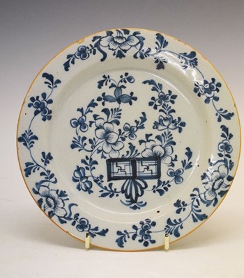 Lot 328 - English 18th Century Delft plate