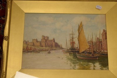 Lot 390 - James William Milliken, (1887-1930) Watercolour - Peel Castle, Isle of Man