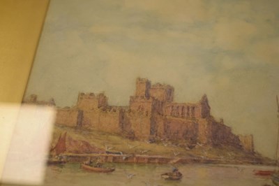 Lot 390 - James William Milliken, (1887-1930) Watercolour - Peel Castle, Isle of Man