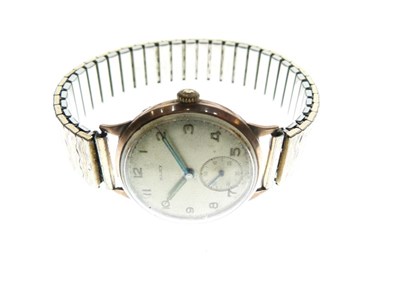 Lot 129 - Majex - Gentlemans' vintage 9ct gold cased wristwatch