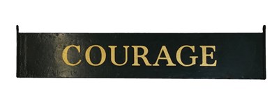 Lot 263 - Advertising - Large iron green-painted 'Courage' pub/ brewery sign