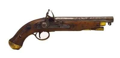 Lot 315 - Major parts of a William IV flintlock pistol