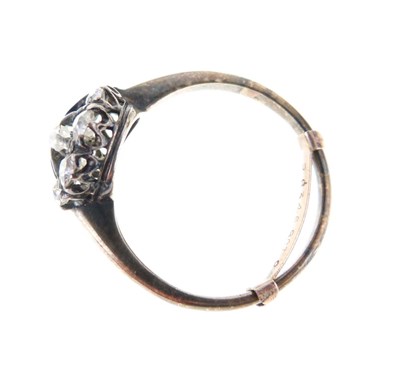 Lot 8 - Nine-stone diamond cluster ring
