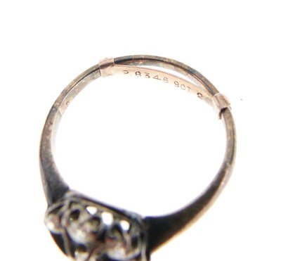 Lot 8 - Nine-stone diamond cluster ring