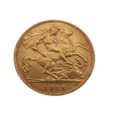 Lot 188 - George V gold half sovereign, 1913