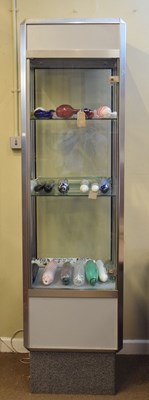 Lot 686 - Large glass and metal framed shop display cabinet