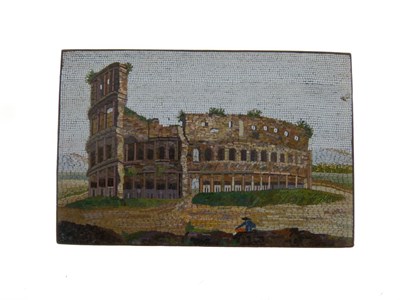 Lot 39 - 19th Century Italian 'Grand Tour' souvenir micromosaic panel