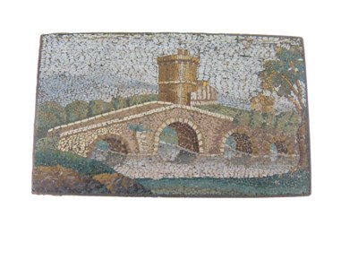 Lot 40 - 19th Century Italian 'Grand Tour' souvenir micromosaic panel