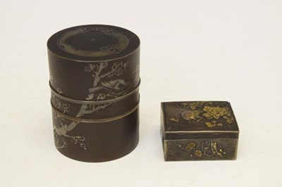 Lot 411 - Japanese caddy and box