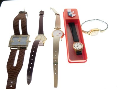 Lot 140 - Lady's gold watch, and two fashion watches