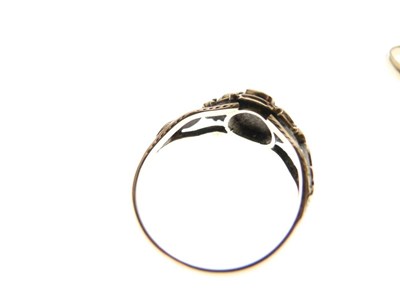 Lot 22 - Three unmarked gem-set dress rings