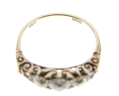 Lot 3 - Late Victorian five-stone diamond ring