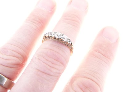 Lot 3 - Late Victorian five-stone diamond ring