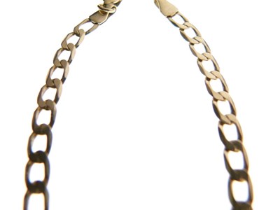 Lot 79 - 9ct gold curb-link necklace and bracelet