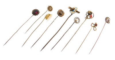 Lot 57 - Group of nine assorted stick pins