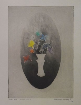 Lot 348 - Norman Ackroyd CBE, RA (b.1938) - Etching - Floral Oval