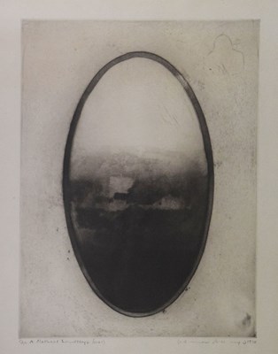 Lot 587 - Norman Ackroyd CBE, RA (b.1938) - Limited edition etching - A Classical landscape (oval)