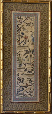 Lot 717 - Chinese silk sleeve panel