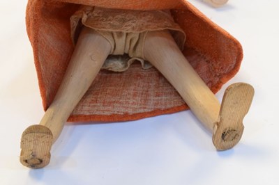 Lot 255 - Small tribal hand drum and wooden doll