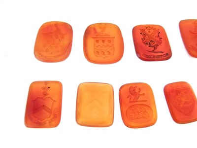 Lot 50 - Collection of forty rectangular carnelian intaglios